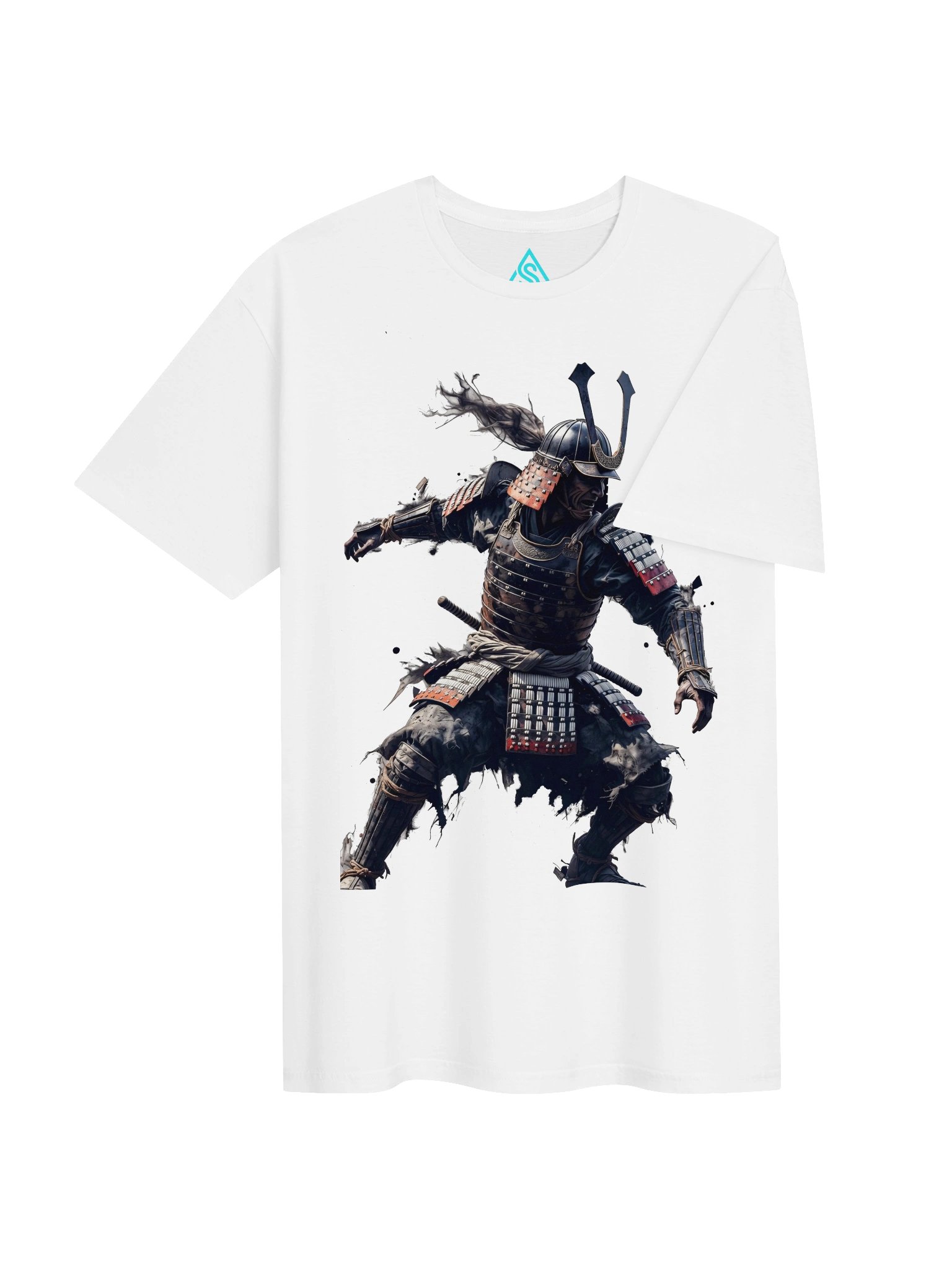 Shadow Ronin Sumi-e Tee — Black Ink on White product image (4)