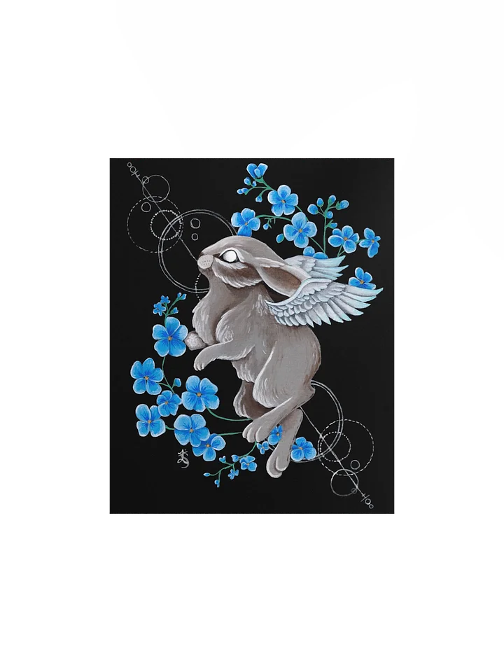 Angel Bunny Original Acrylic Paint Print product image (1)
