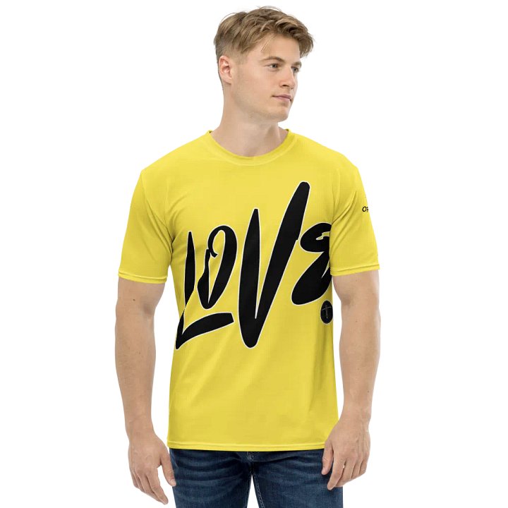 Love & Peace - Yellow - Crew Neck T-Shirt product image (1)