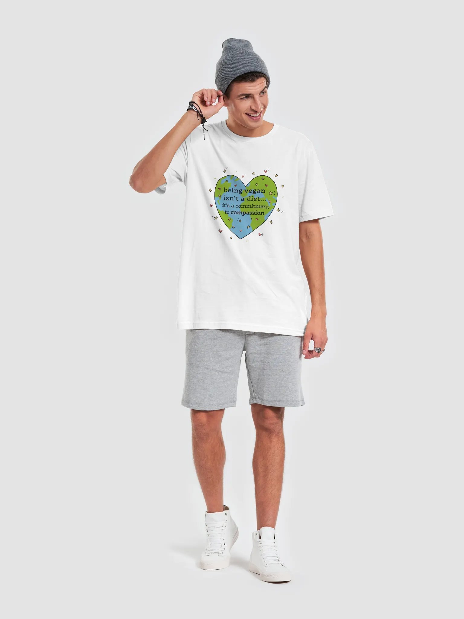 “Being Vegan Isn’t a Diet” Unisex White T-Shirt product image (5)