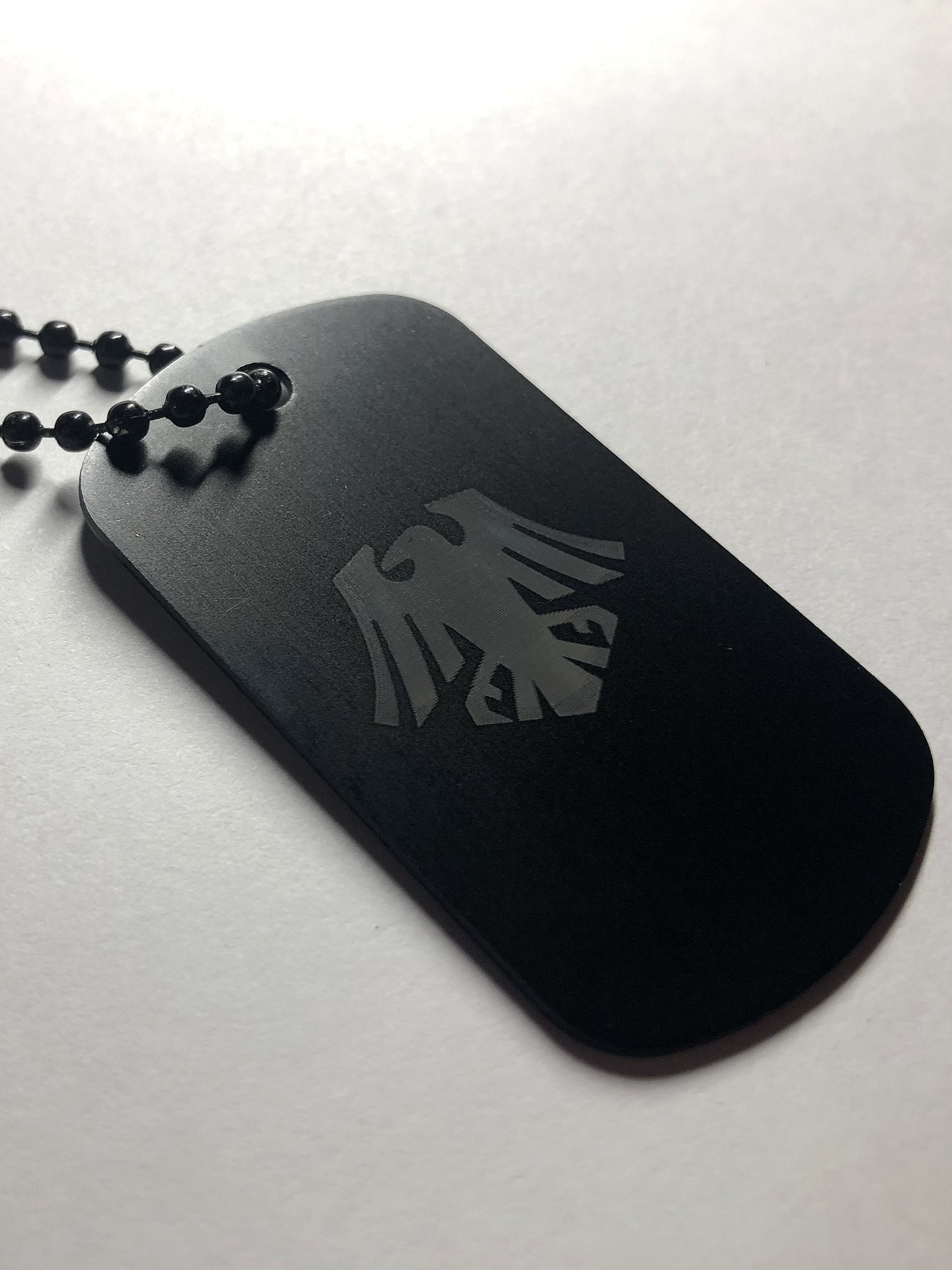 RAVEN - Engraved Dog Tag Pendant Necklace product image (4)