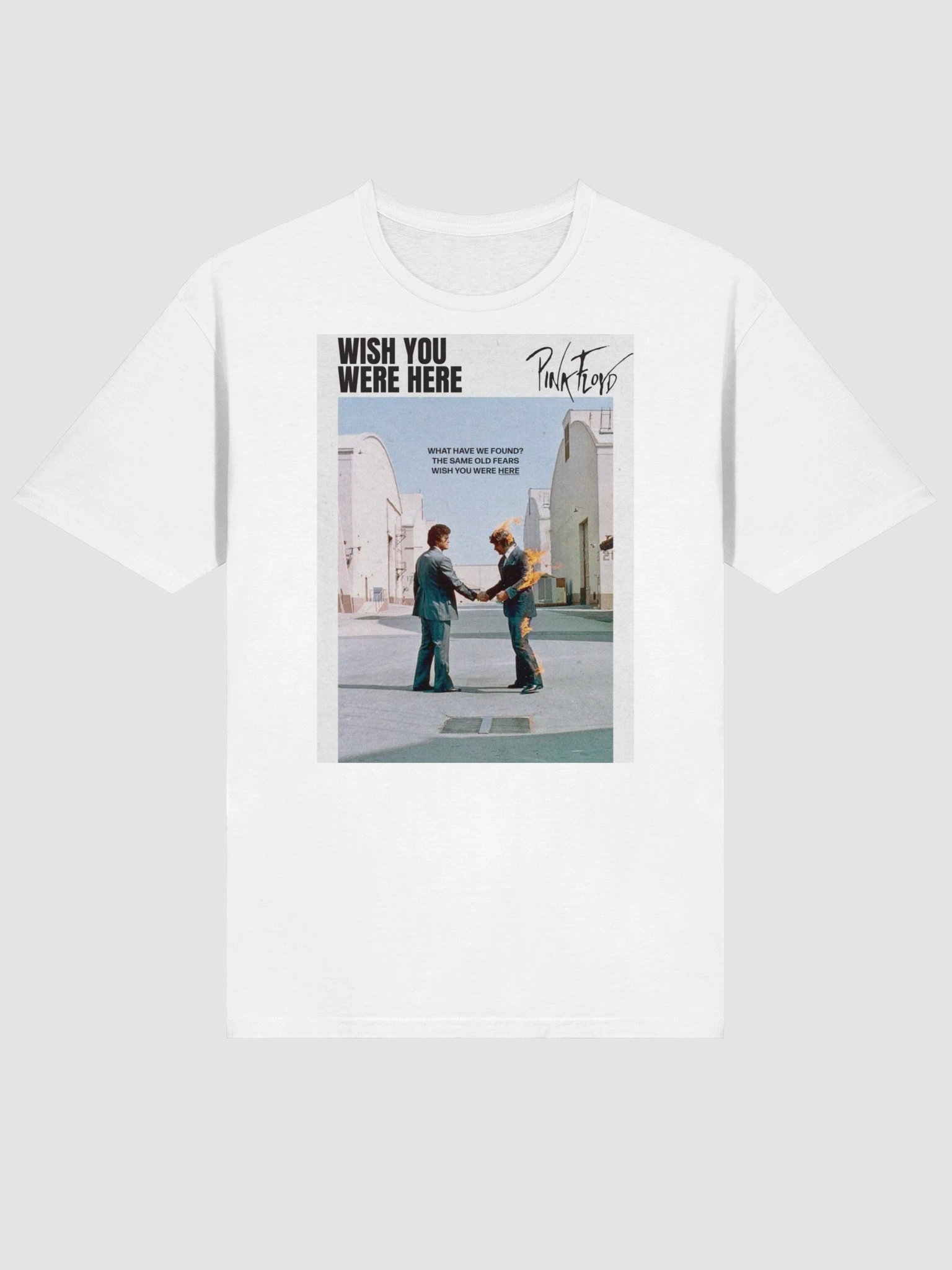 Pink Floyd Wish You Were Here Vintage T-Shirt | Iconic Burning Man Album Cover Rock Tee product image (2)