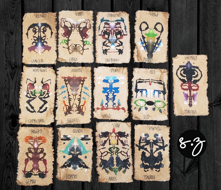 Scroll set | ABSTRACT ASTROLOGY | x13 Zodiac Signs product image (1)