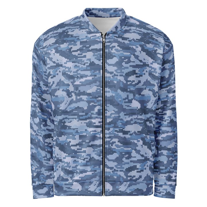 Blue Pixel Military Camouflage Bomber Jacket product image (1)
