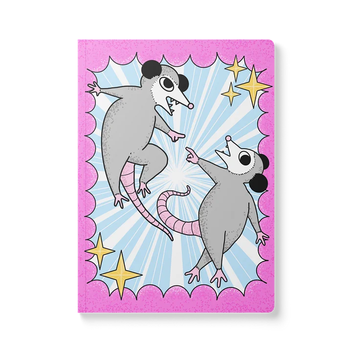 Pink Opossum Burst Journal product image (1)