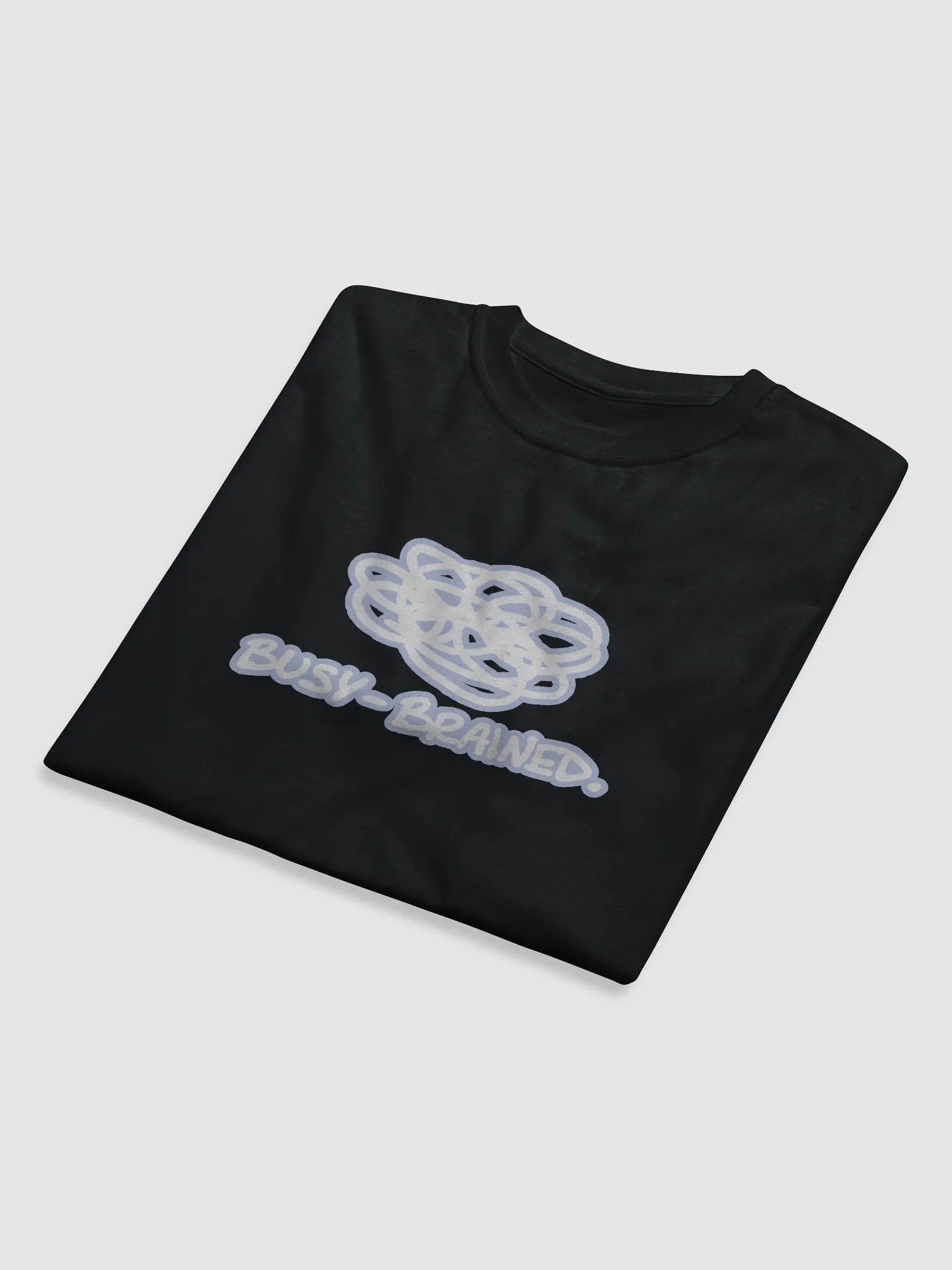 BUSY-BRAINED (lined design, #BDCAEF) unisex eco tee product image (8)