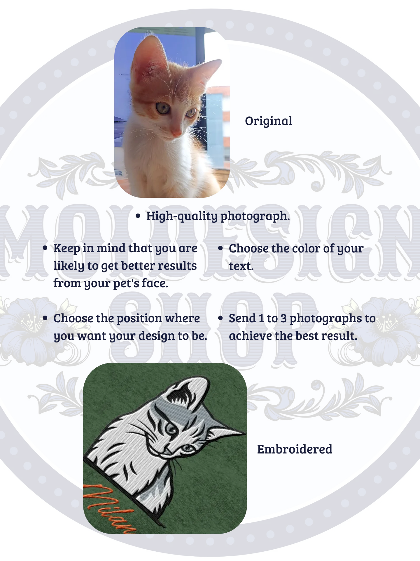 YOUR CAT! / HOODIE WITH PERSONALIZED NAME / EMBROIDERED product image (5)