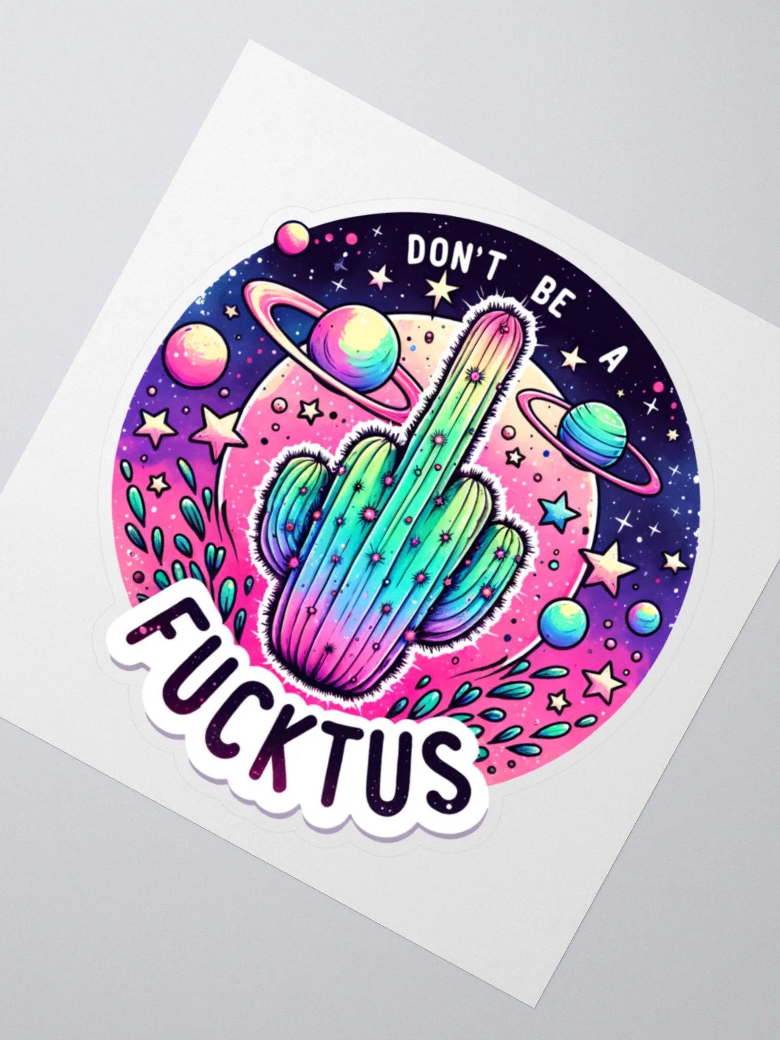 Cosmic Cactus Kiss Cut Sticker product image (2)