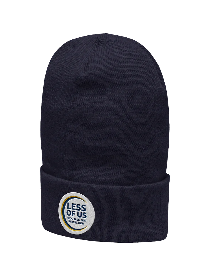 LESS OF US 'Progress, Not Perfection' Cuffed Beanie product image (2)
