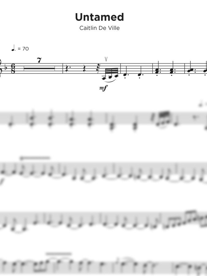 Untamed Sheet Music product image (1)
