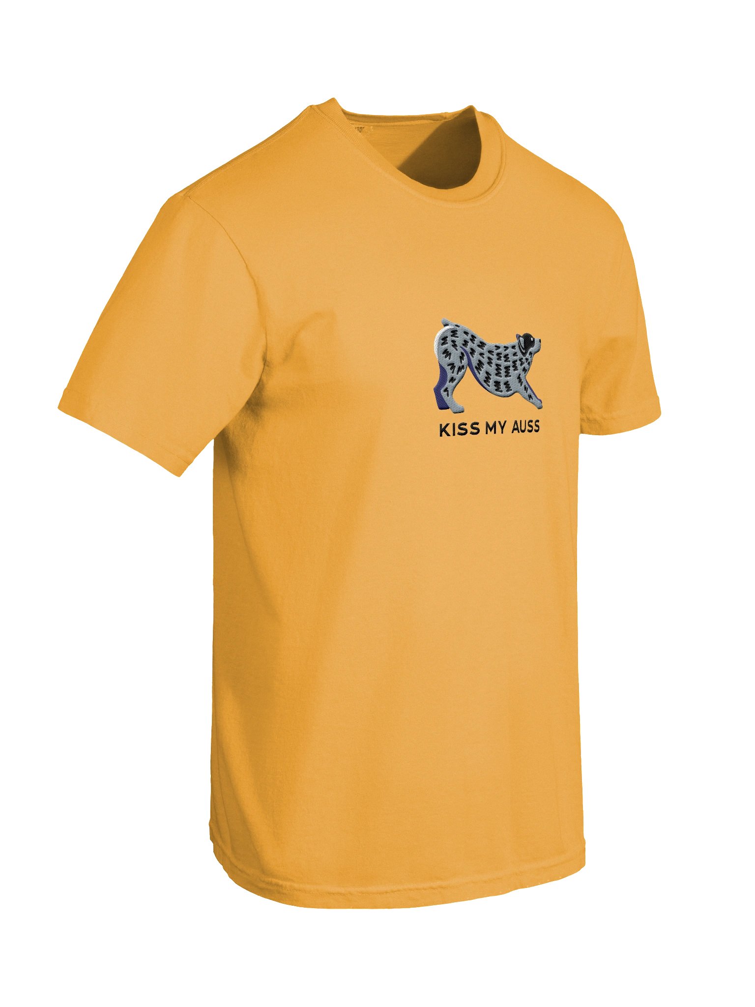 Kiss My Auss T-Shirt(Embroidered) of an Australian Cattle Dog(Blue Heeler) product image (11)