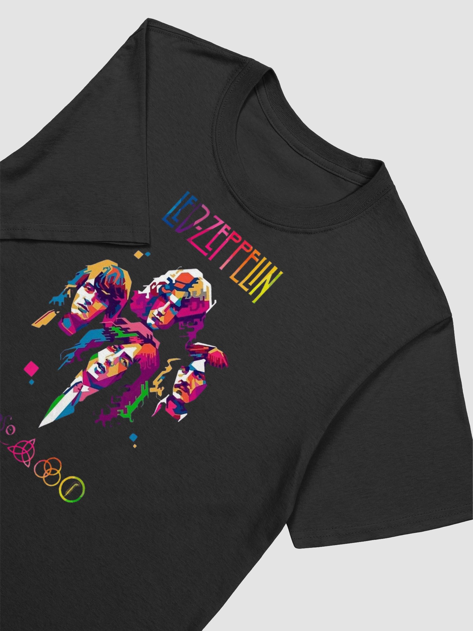 Led Zeppelin T-Shirt WPAP Pop Art Four Members Portrait | Jimmy Page Robert Plant Classic Rock Graphic Tee | 70s Hard Rock Collector Shirt product image (6)
