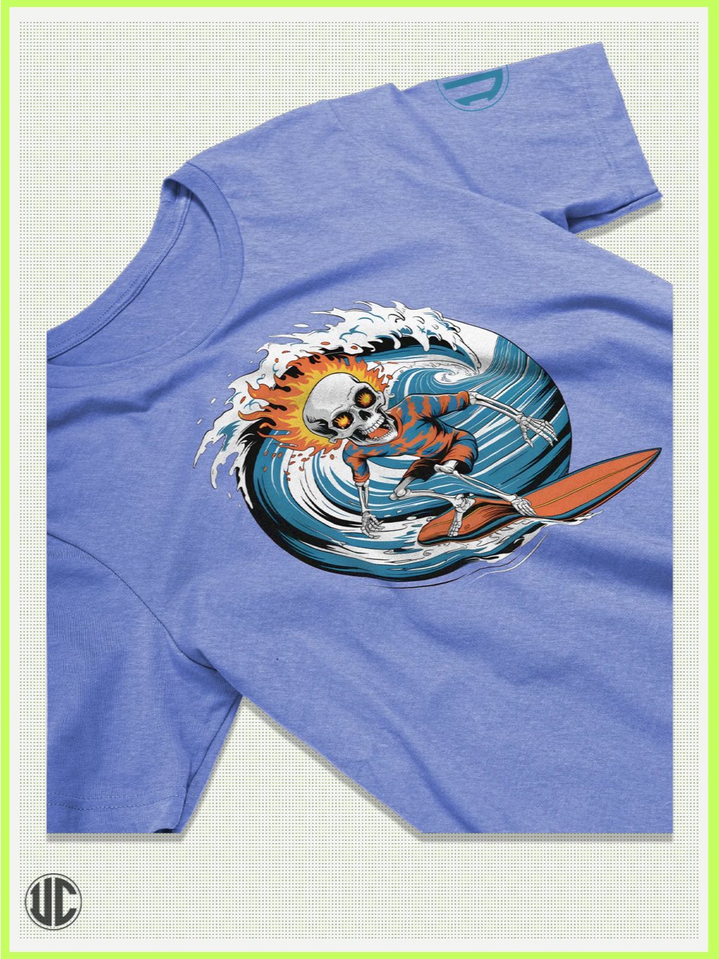 Firewave Skull Surfer – Graphic Surf T-Shirt product image (2)