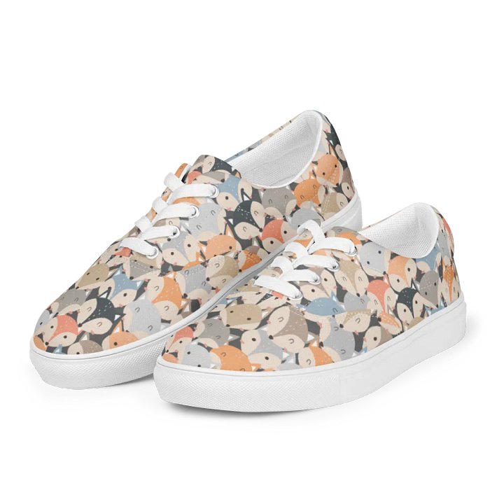 Kawaii Foxy Lace-Up Canvas Shoes product image (1)