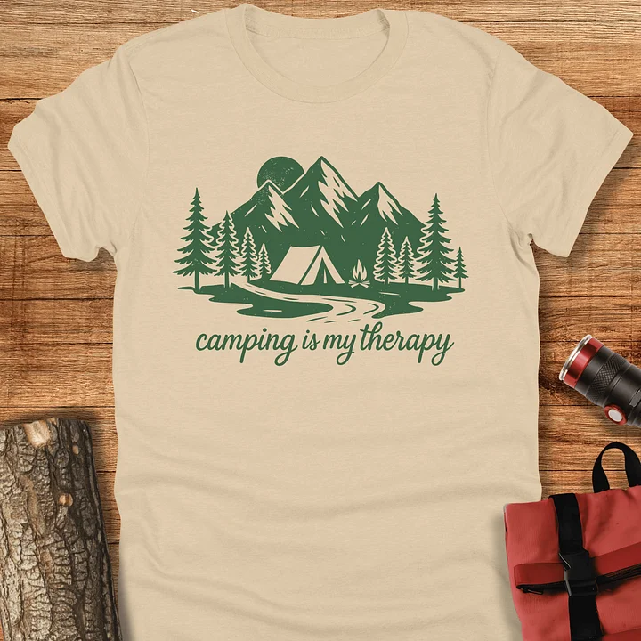 Camping therapy, Unisex t-shirt product image (1)