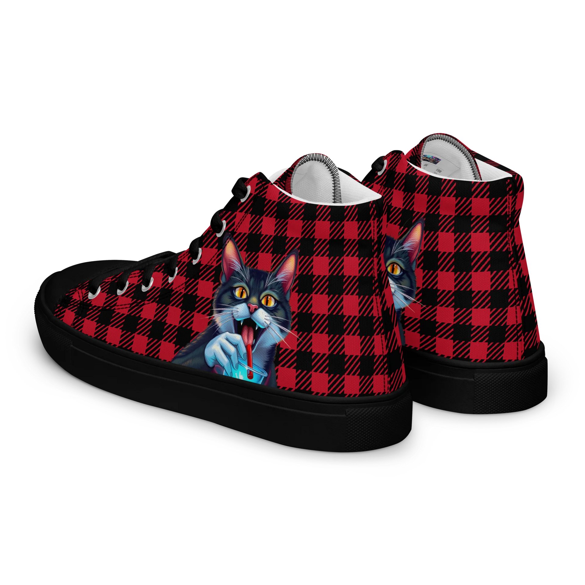 Men's High Top Canvas Shoes-Caffeine Goblin Energy product image (5)