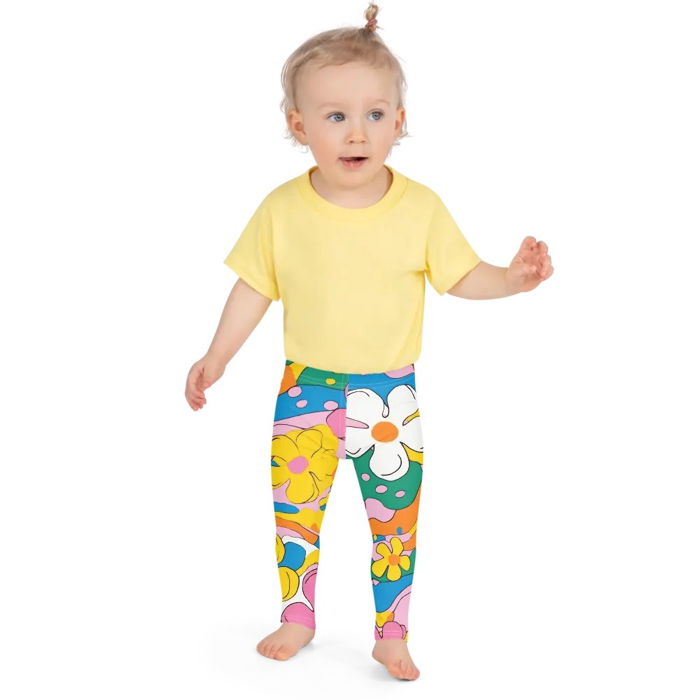 Retro Floral All-Over Print Girl's Leggings product image (12)