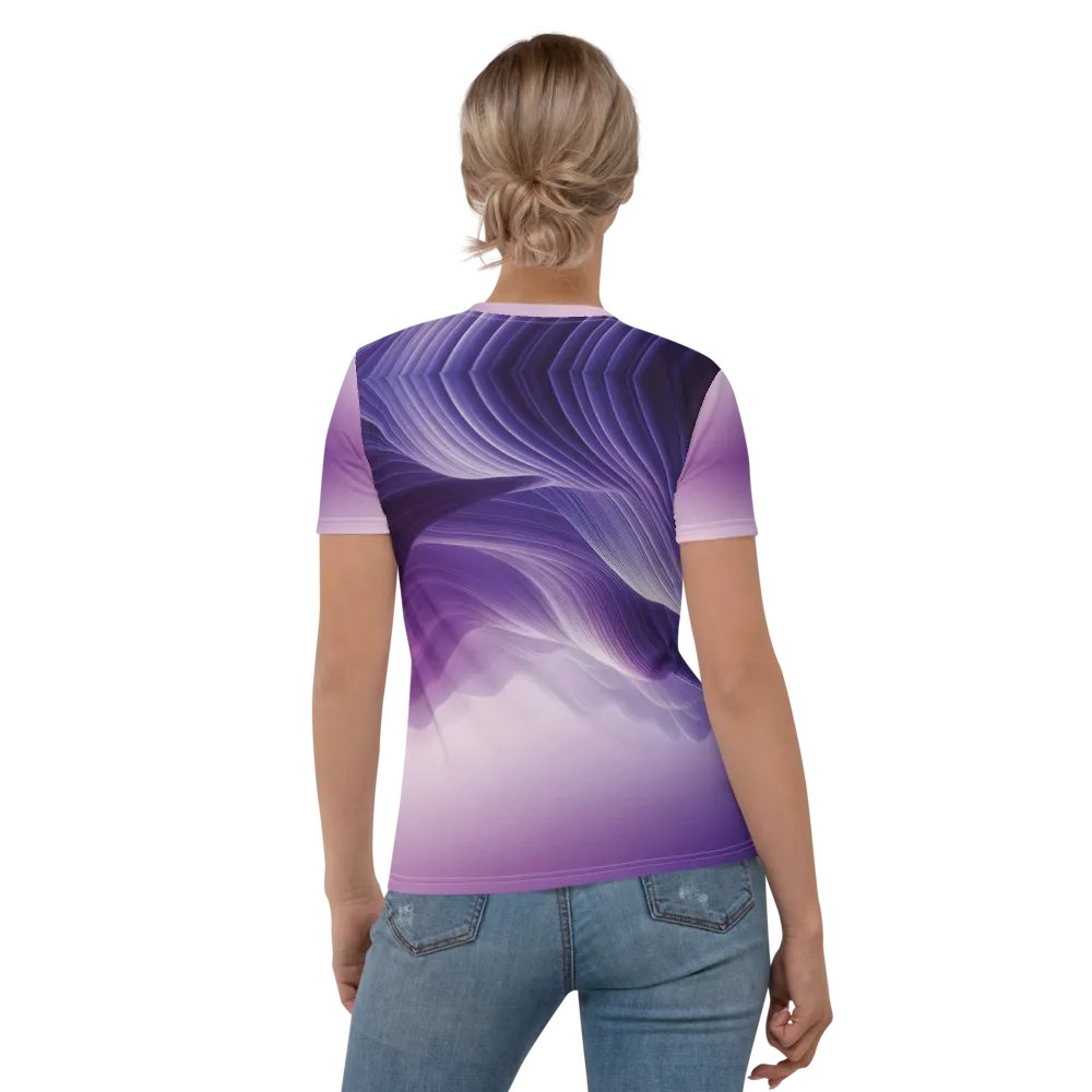 Women's Full-Print-7 Violet Glitch Tee product image (5)