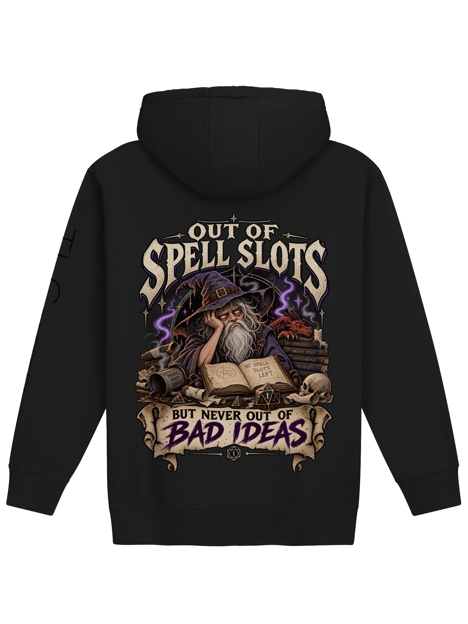 Out of Spell Slots Wizard D&D Hoodie product image (2)