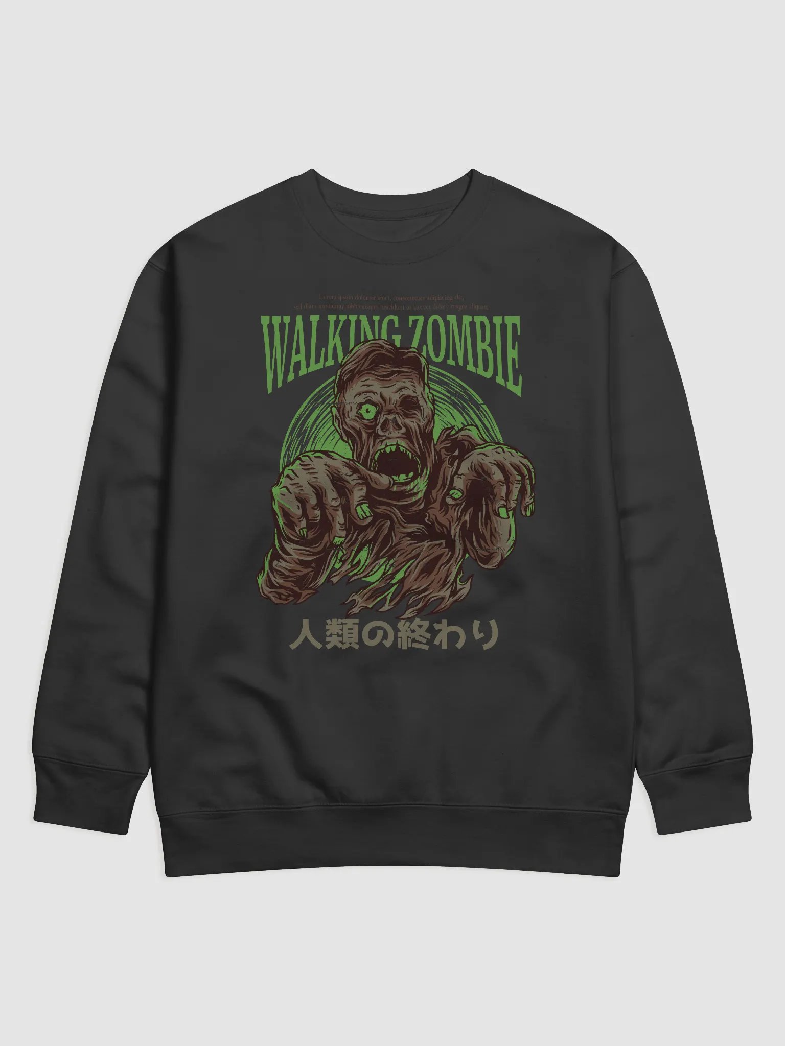 Decaying Zombie Green Circle Sweatshirt product image (1)