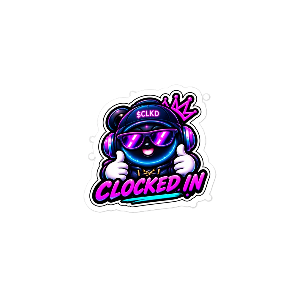 CLOCKED IN Kiss-Cut Sticker product image (1)