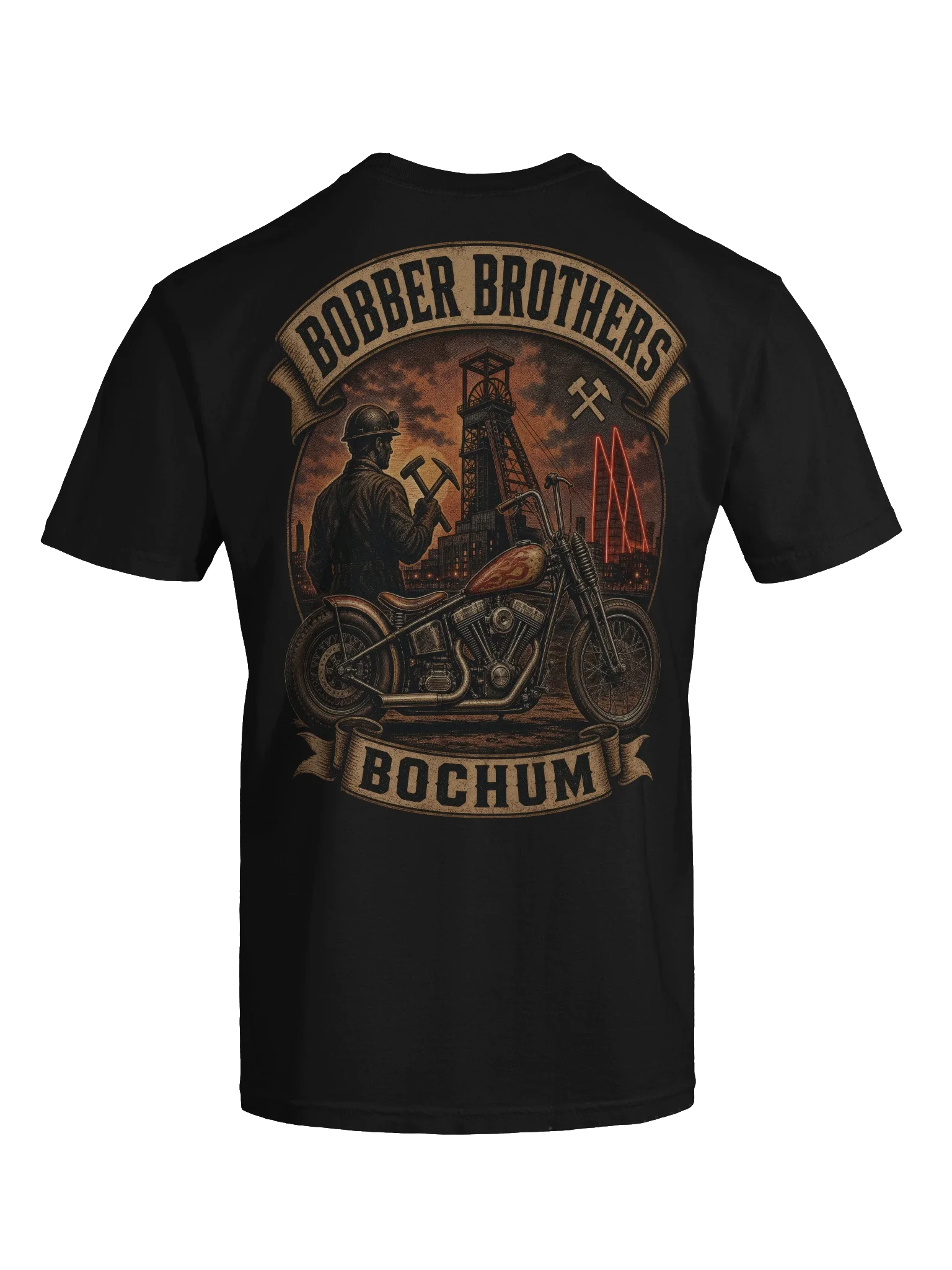Bochum motorcycle t-shirt design by Bobber Brothers