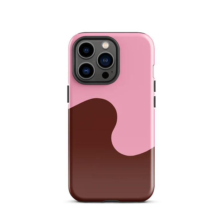 Pink and Wine Minimal Wave iPhone Case product image (1)
