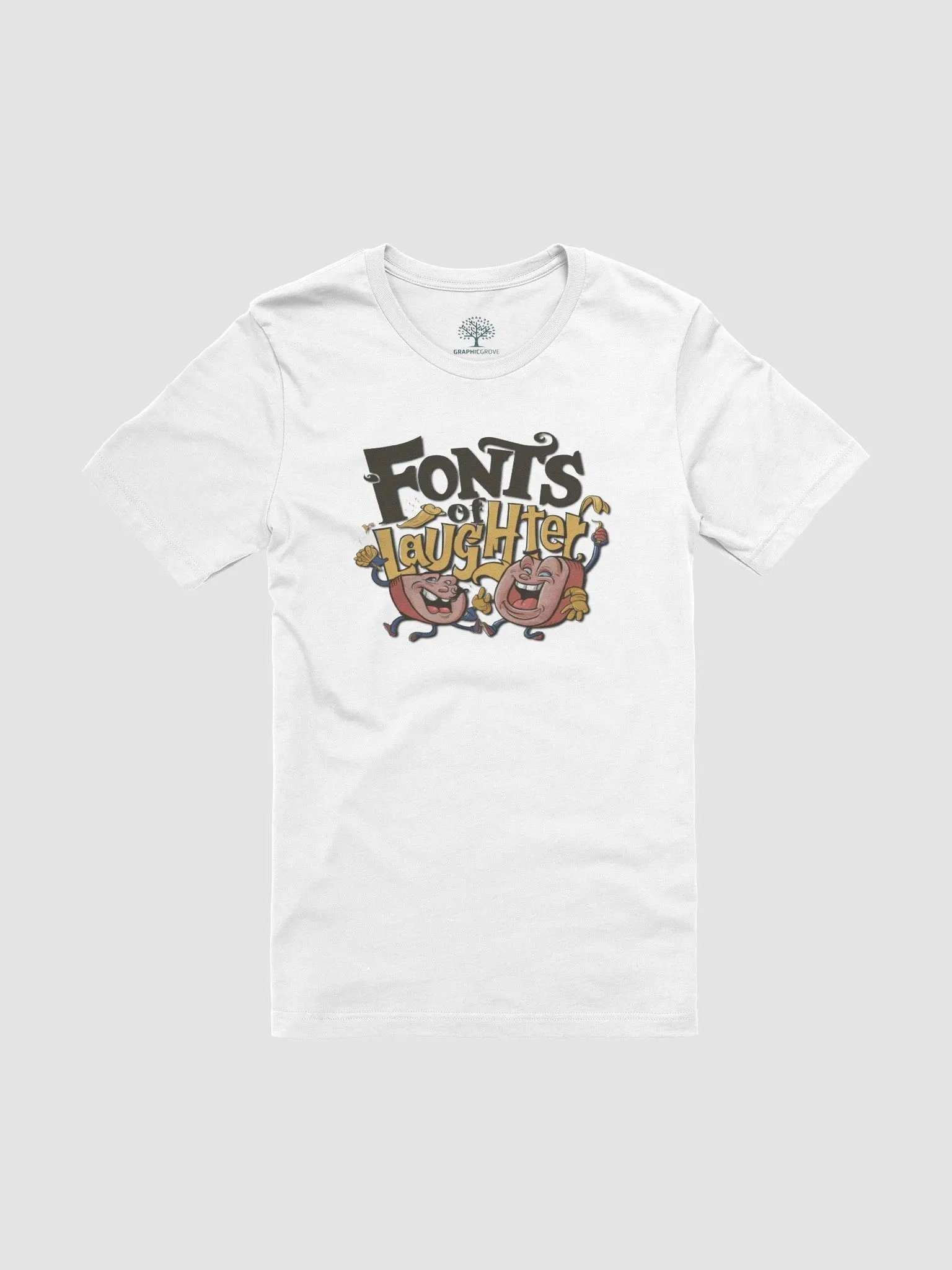 Graphic Grove Funny Typography T-Shirt - Font's Of Laughter product image (3)