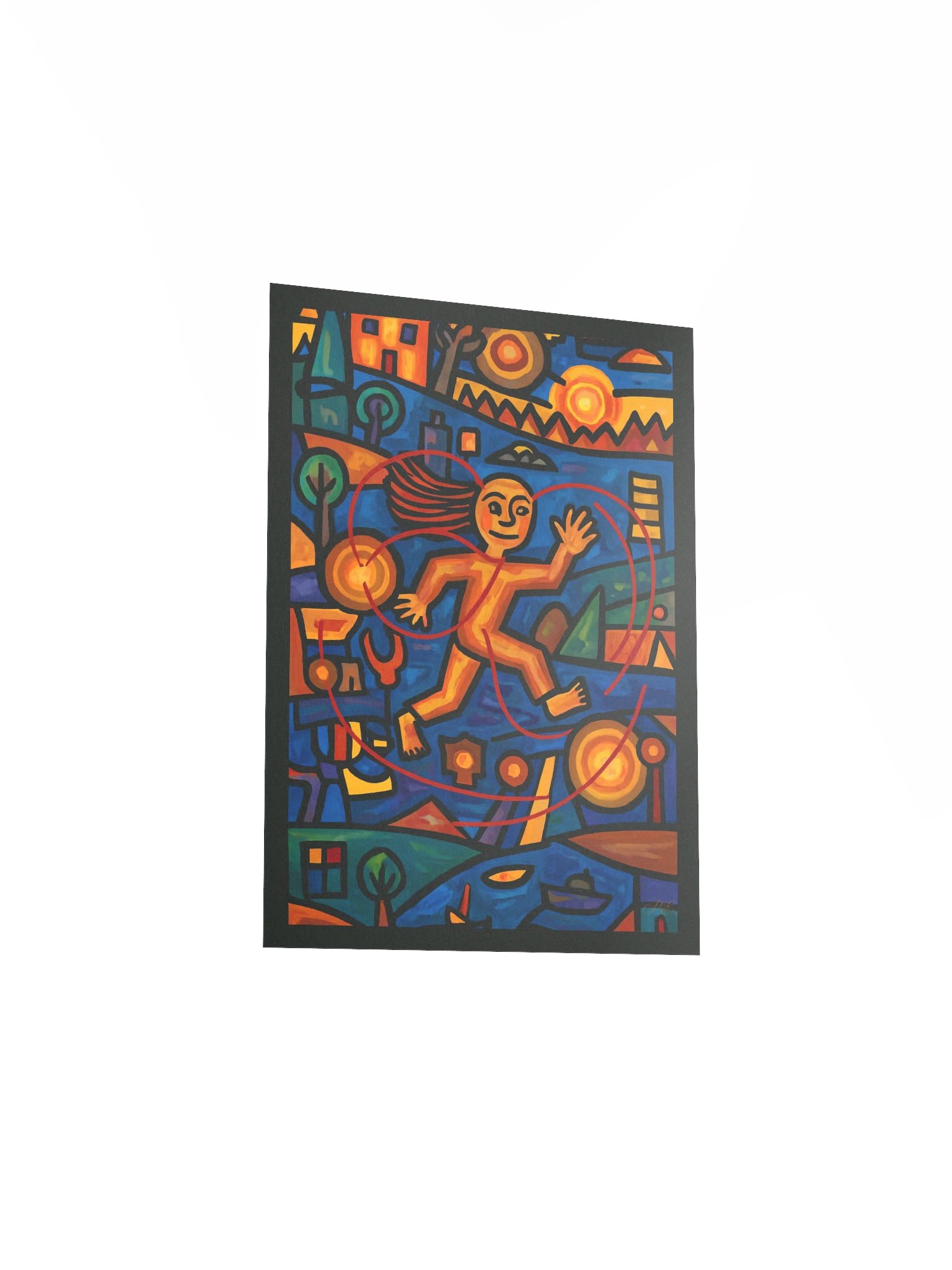 Run the Daily Turmoil – Whimsical Scandinavian Abstract Style - Poster - by M-Art & Design product image (4)