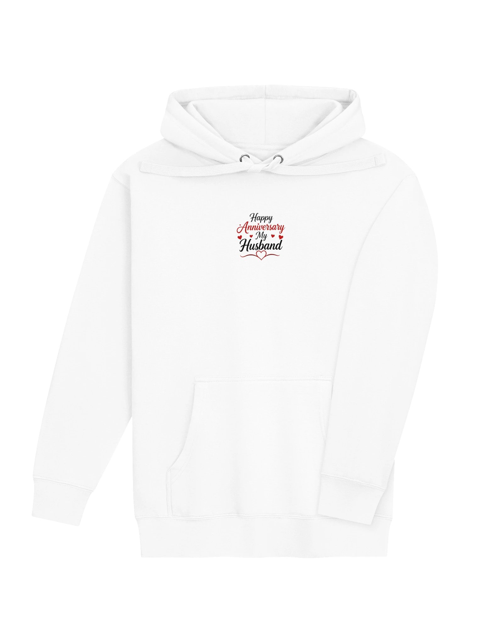 Happy Anniversary My Husband Hoodie - Red Script product image (4)