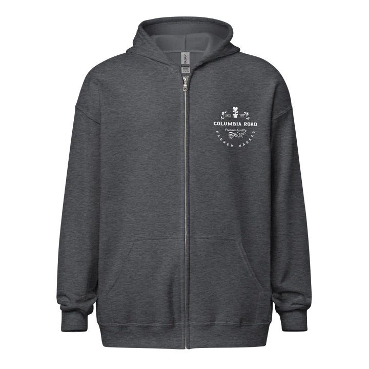 Columbia Road Market Zip Hoodie (Dark Heather) product image (1)