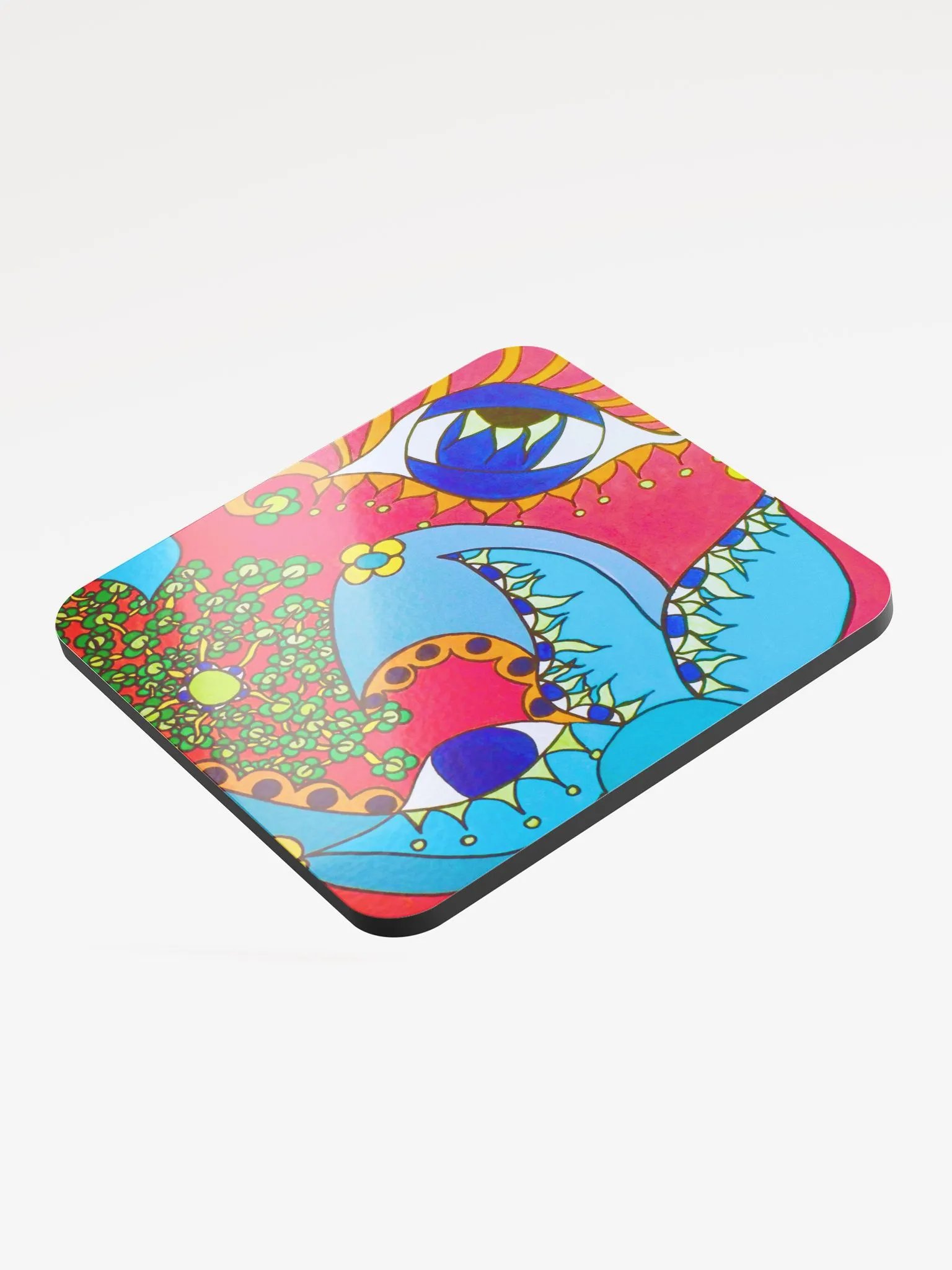 Ethereal Eye Glossed Cork Coaster product image (3)