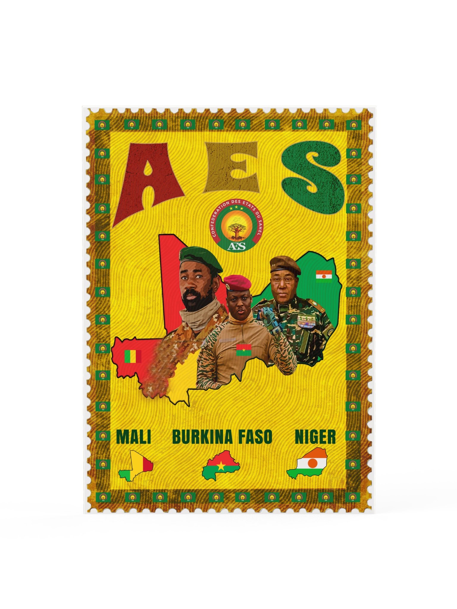 AES Sahel Confederation Poster | Mali, Burkina Faso, Niger product image (2)