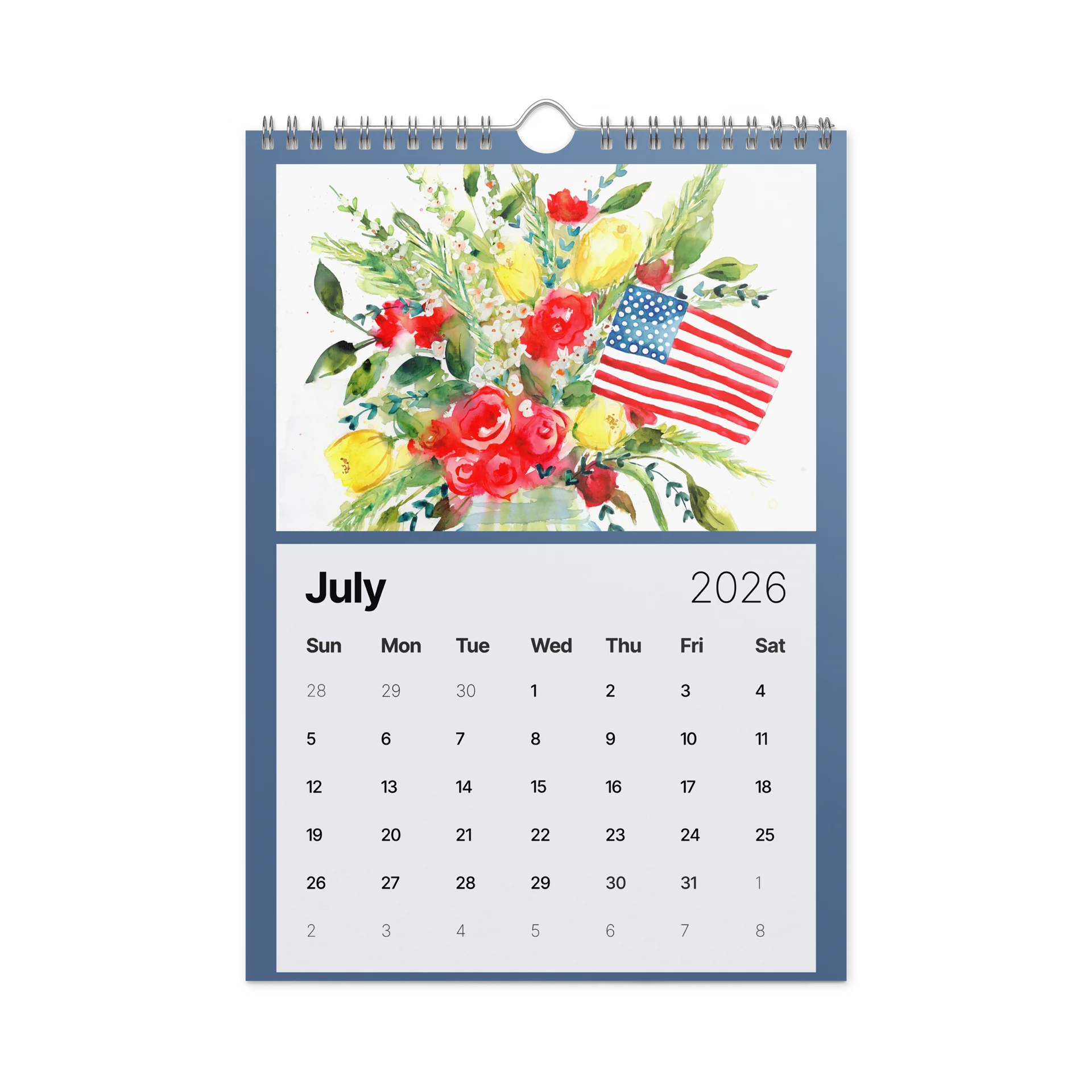 Watercolor Blooms 2026 Wall Calendar product image (7)