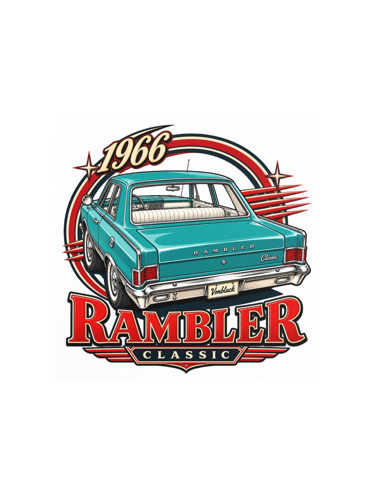 1966 Rambler Classic – Square Art Print product image (2)