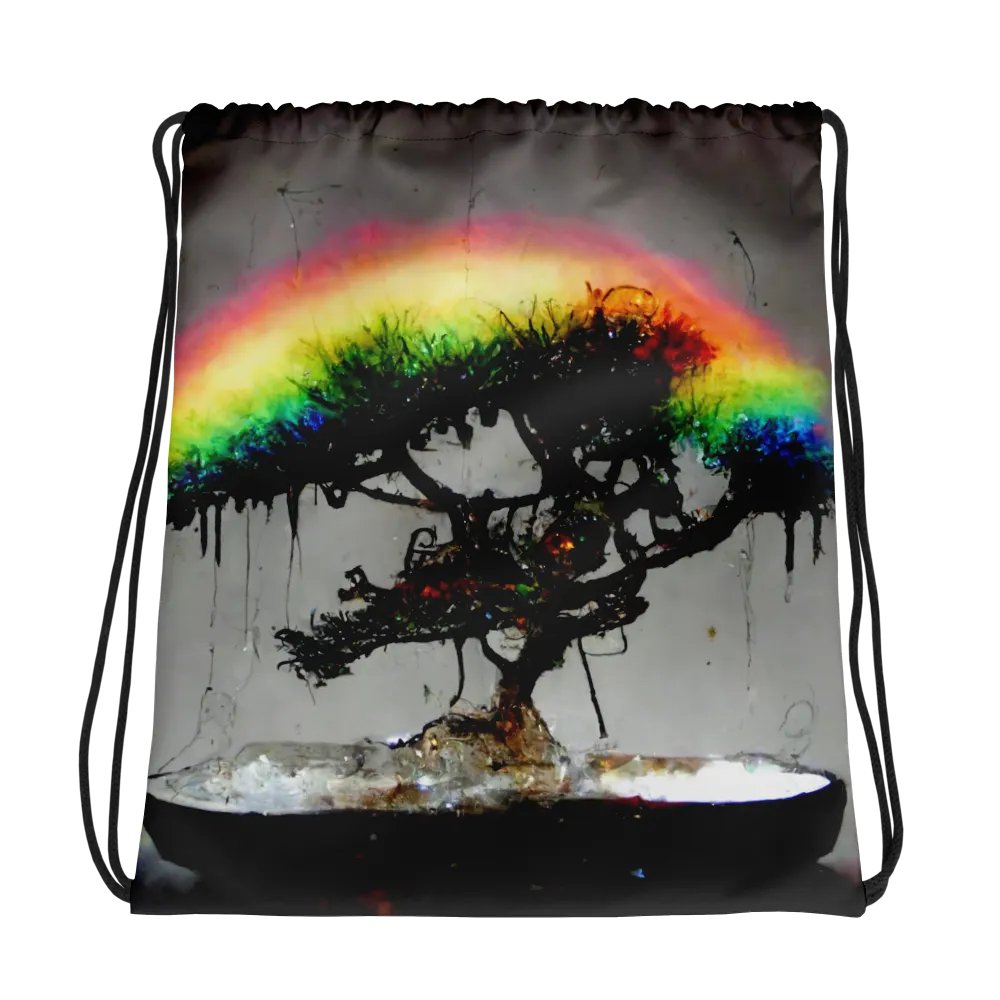 Surreal Rainbow Bonsai Drawstring Bag product image (1)