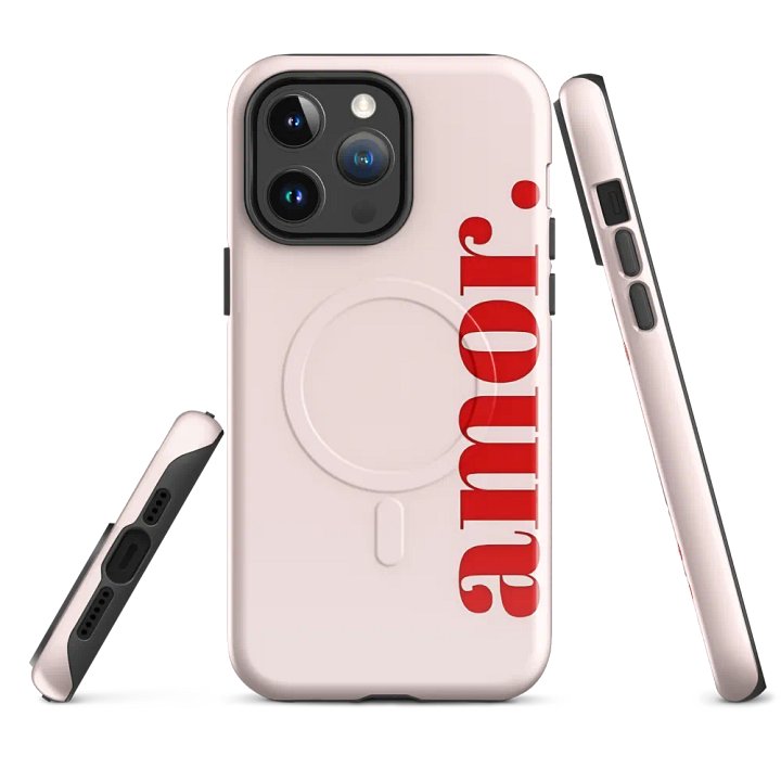 Amour Red Vertical iPhone MagSafe® Tough Case product image (1)