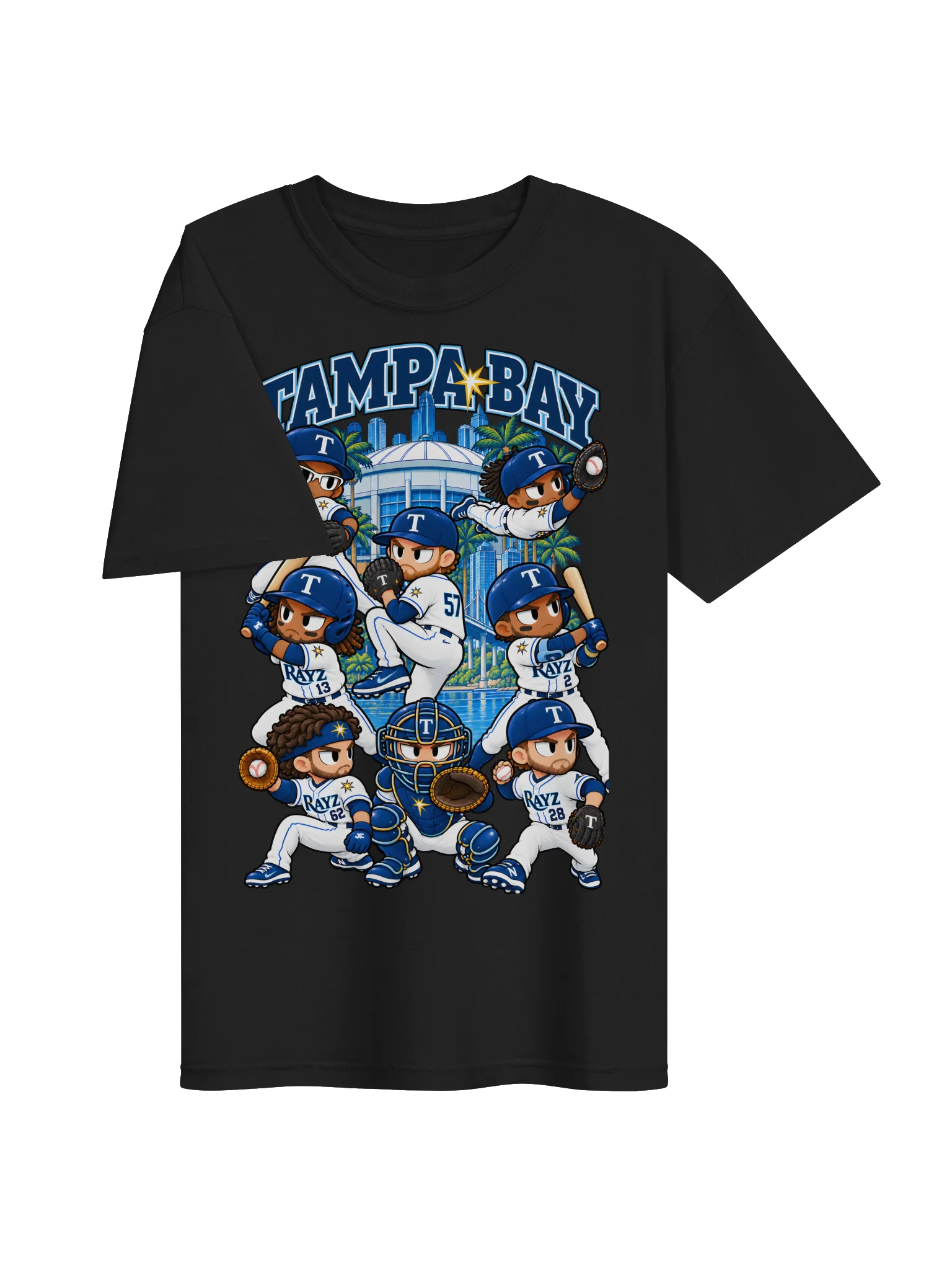 Tampa Bay Baseball Animated Player T-Shirt product image (12)