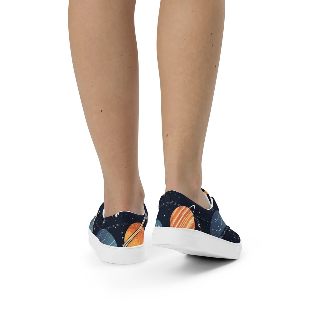 Galactic Odyssey Lace-Up Canvas Shoes product image (11)