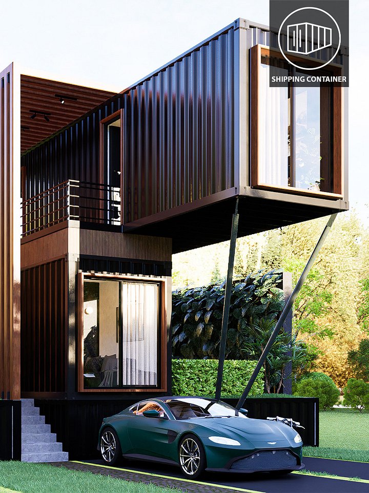 Shipping Container House 03 - Drawings\Blueprints CAD + PDF - Metric & Imperial product image (1)