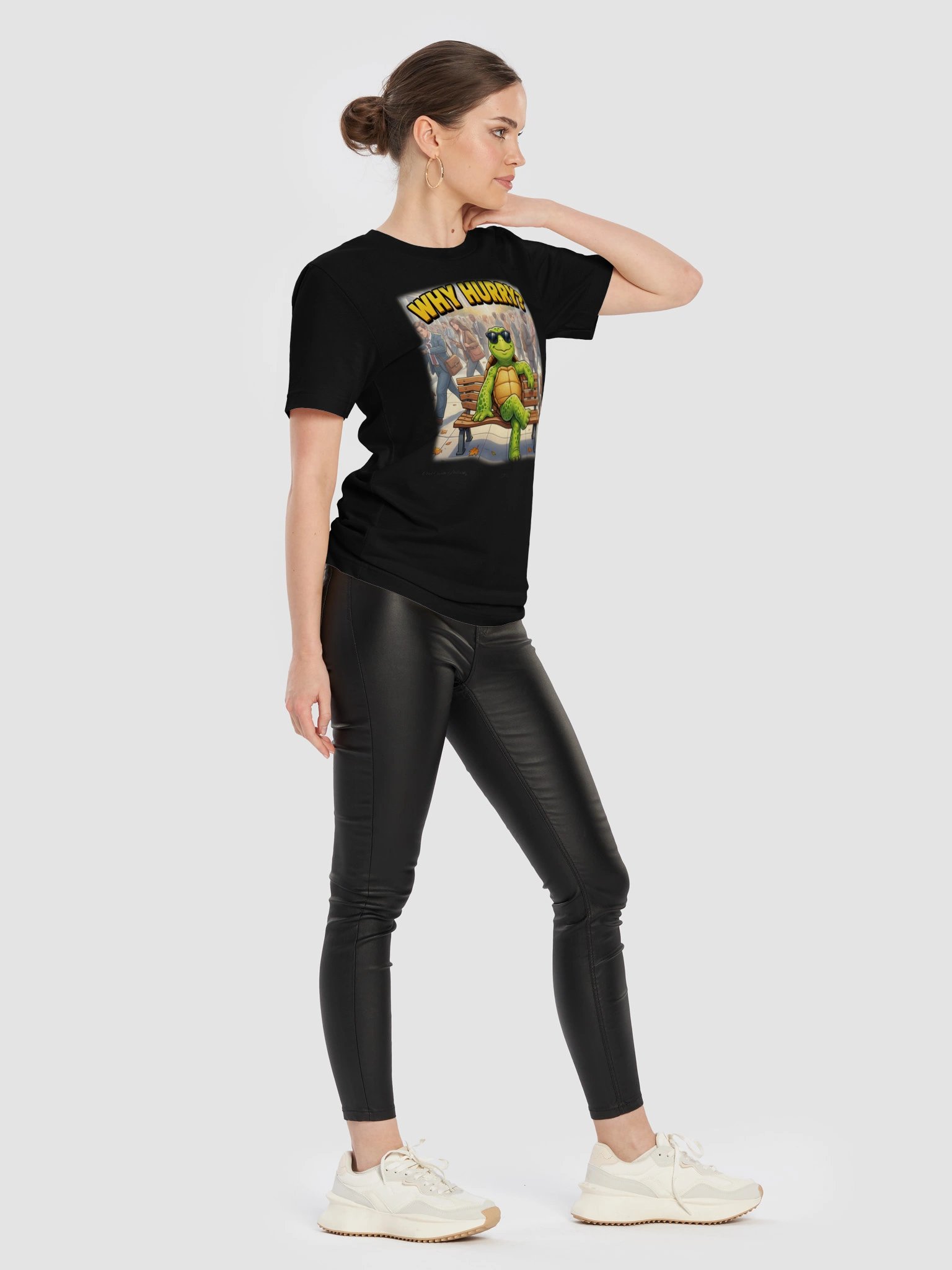 WHY HURRY? Cool Turtle Relaxed City Tee product image (7)