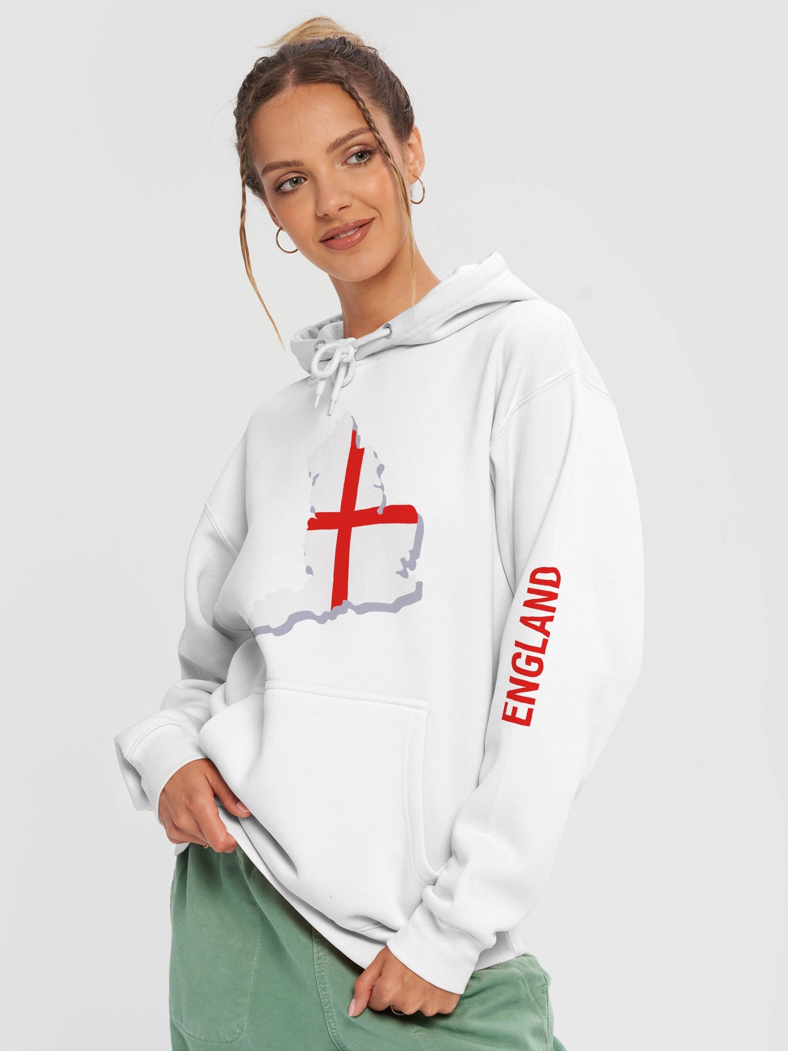 England 2026 World Cup Flag Hoodie - World Cup 2026 Edition - Premium Unisex T-Shirt product image (3)