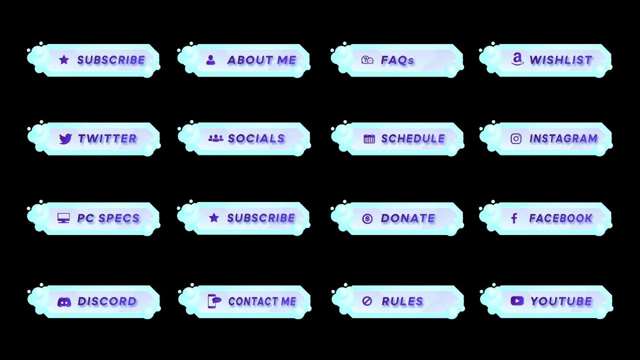 Cloudy Bubbles Twitch Panels product image (2)