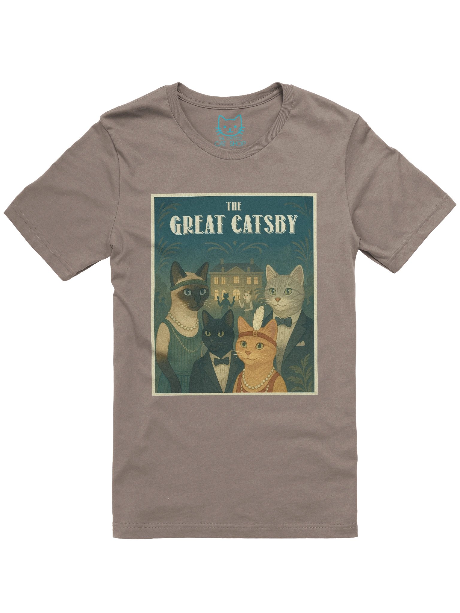 The Great Catsby 1920's Flapper Cat Parody F. Scott Fitzgerald Concert Tee Fit Unisex T-Shirt product image (37)