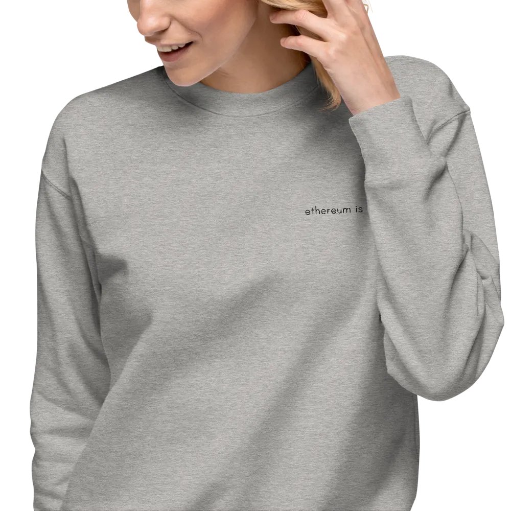 Ethereum is good crewneck (grey) product image (5)