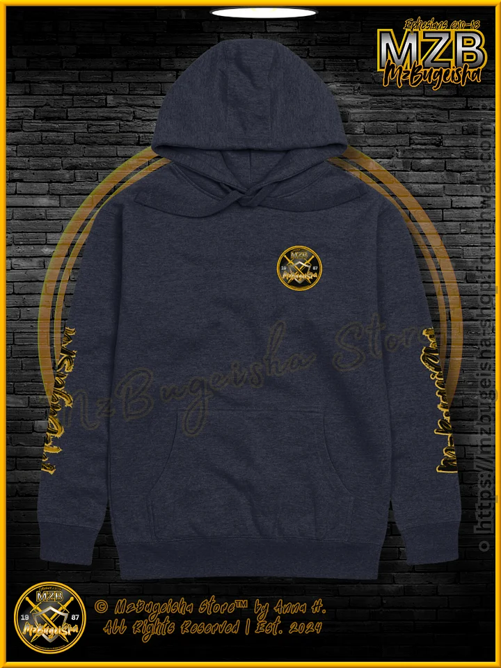 Hoodie - MzBugeisha™ "Warrior Emblem (yellow/black/silver) Comfort Hoodie By Anna H. product image (1)