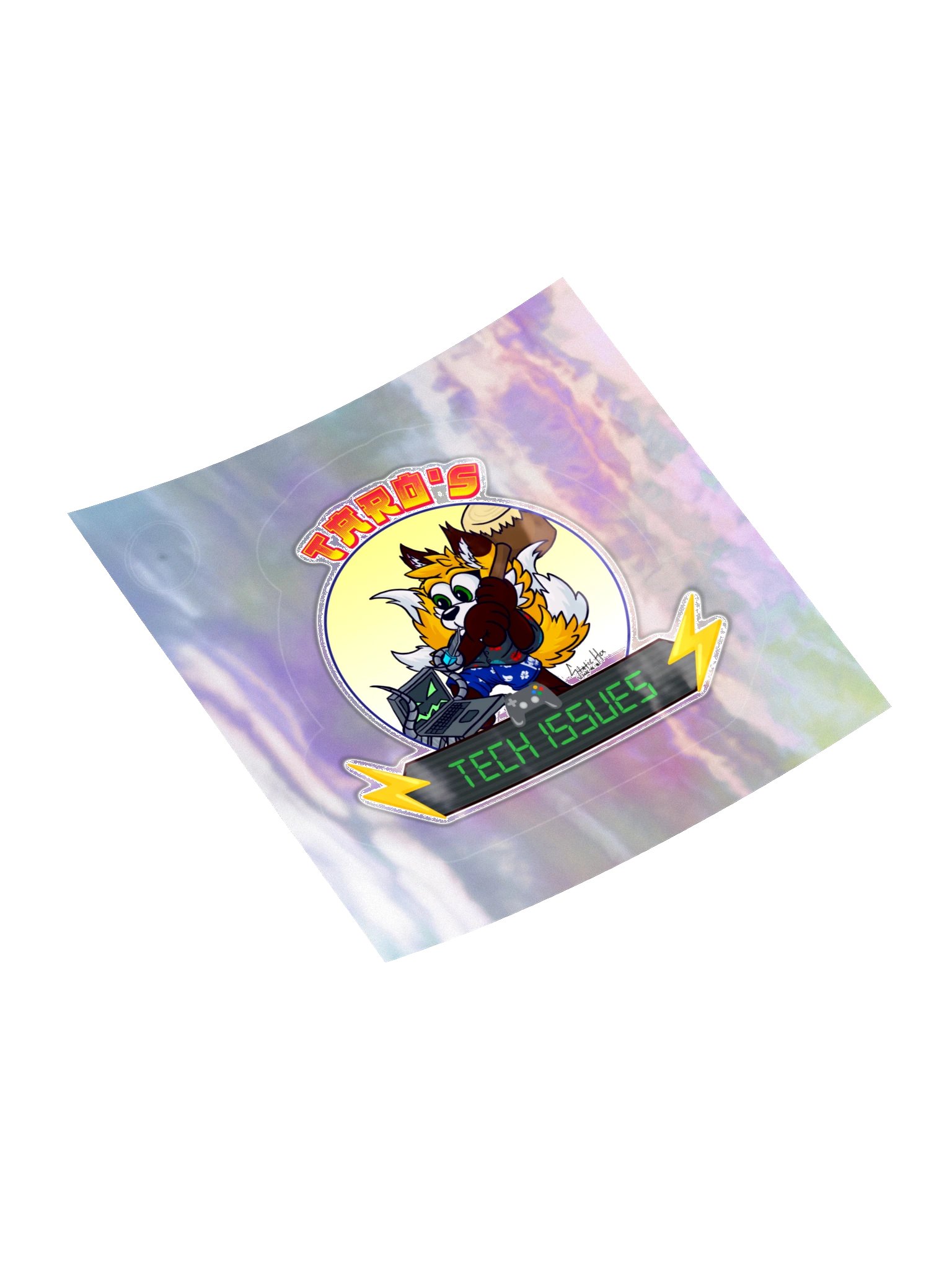 Taro's Tech Issues Holographic Sticker product image (4)