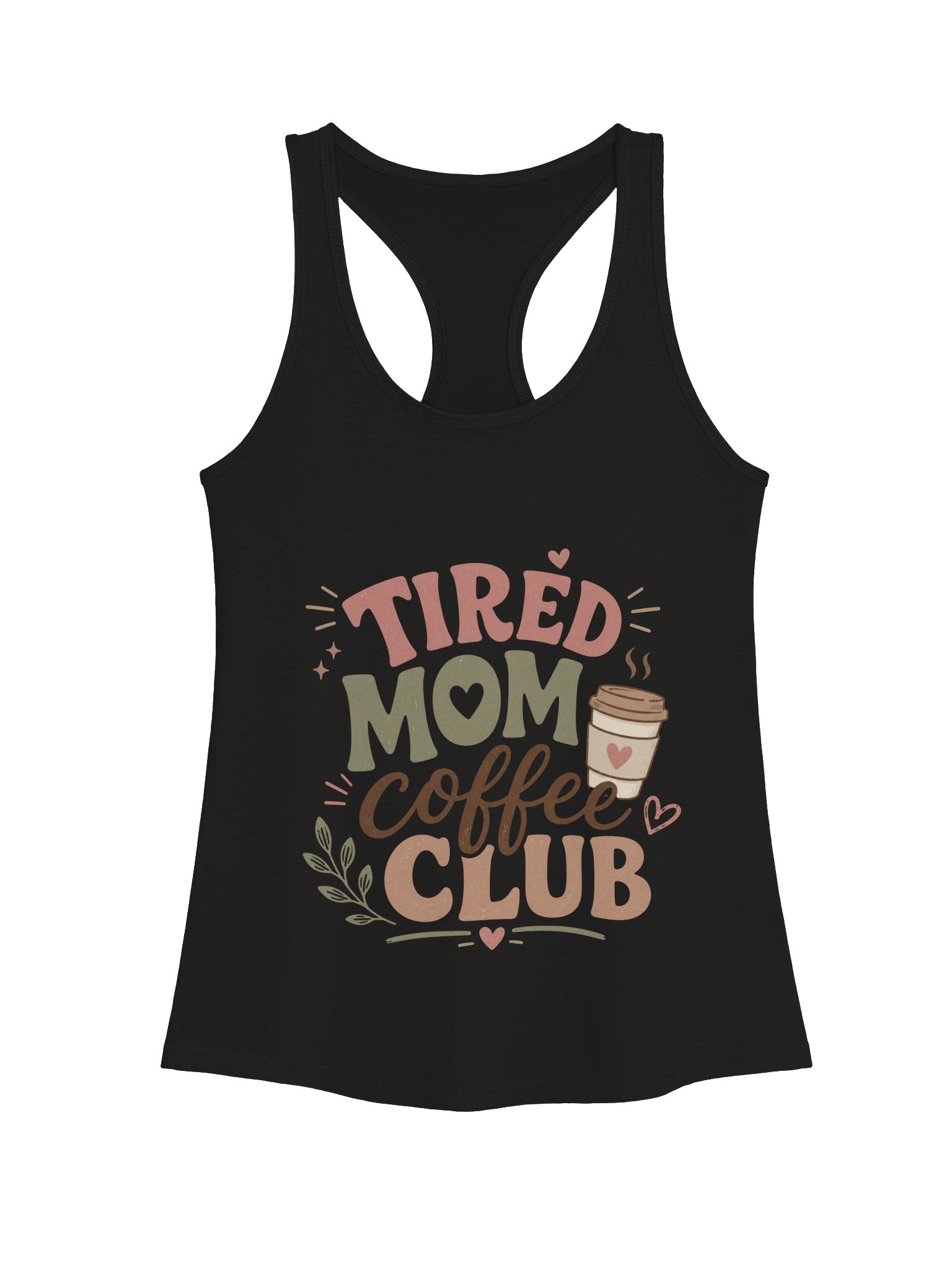 Tired Mom Coffee Club T-Shirt – Funny Vintage Mom Shirt & Coffee Lover Tee product image (1)