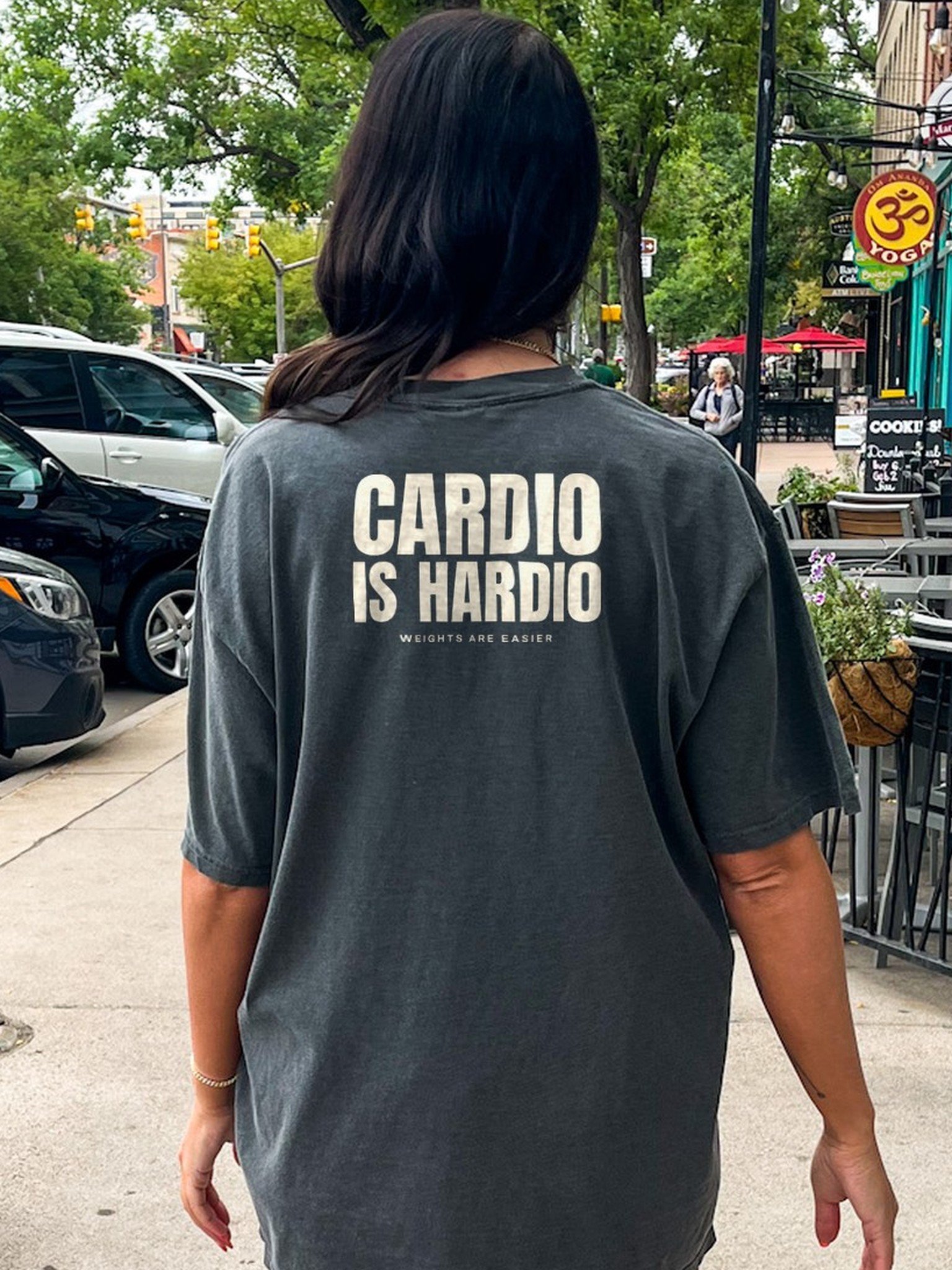 Cardio Is Hardio Oversized Gym Tee | Pump Cover product image (1)