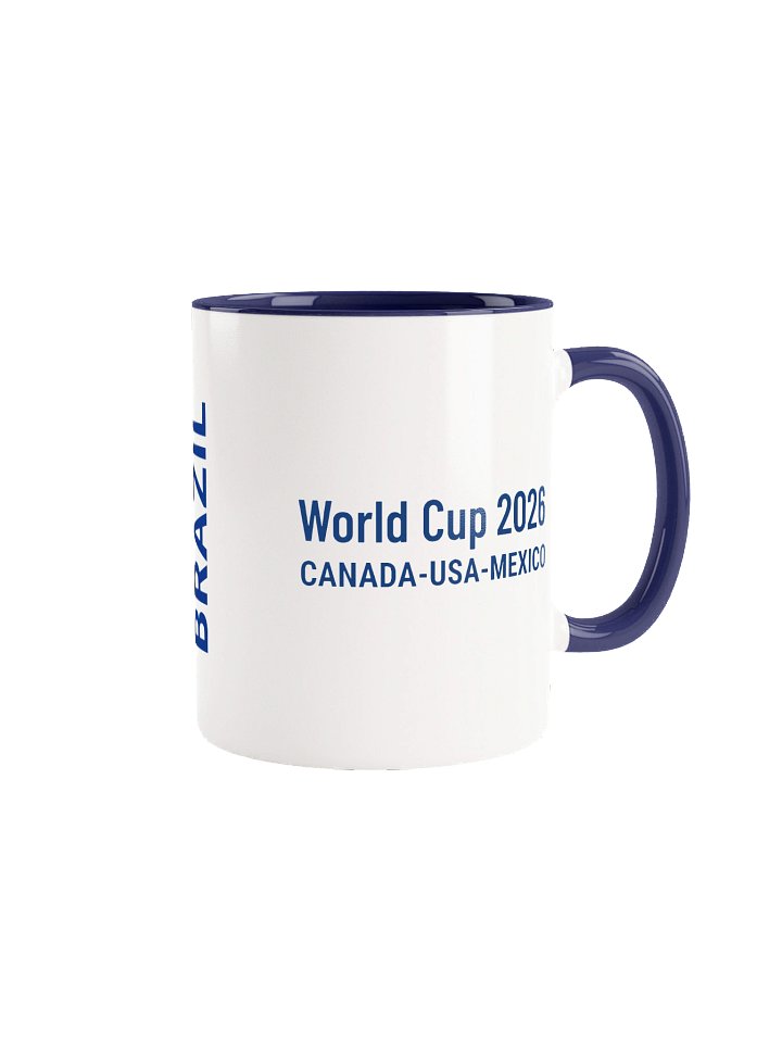 Brazil 2026 World Cup Flag Mug - Brazil Soccer Fan Coffee Cup - Premium Two-Tone Ceramic Mug product image (1)